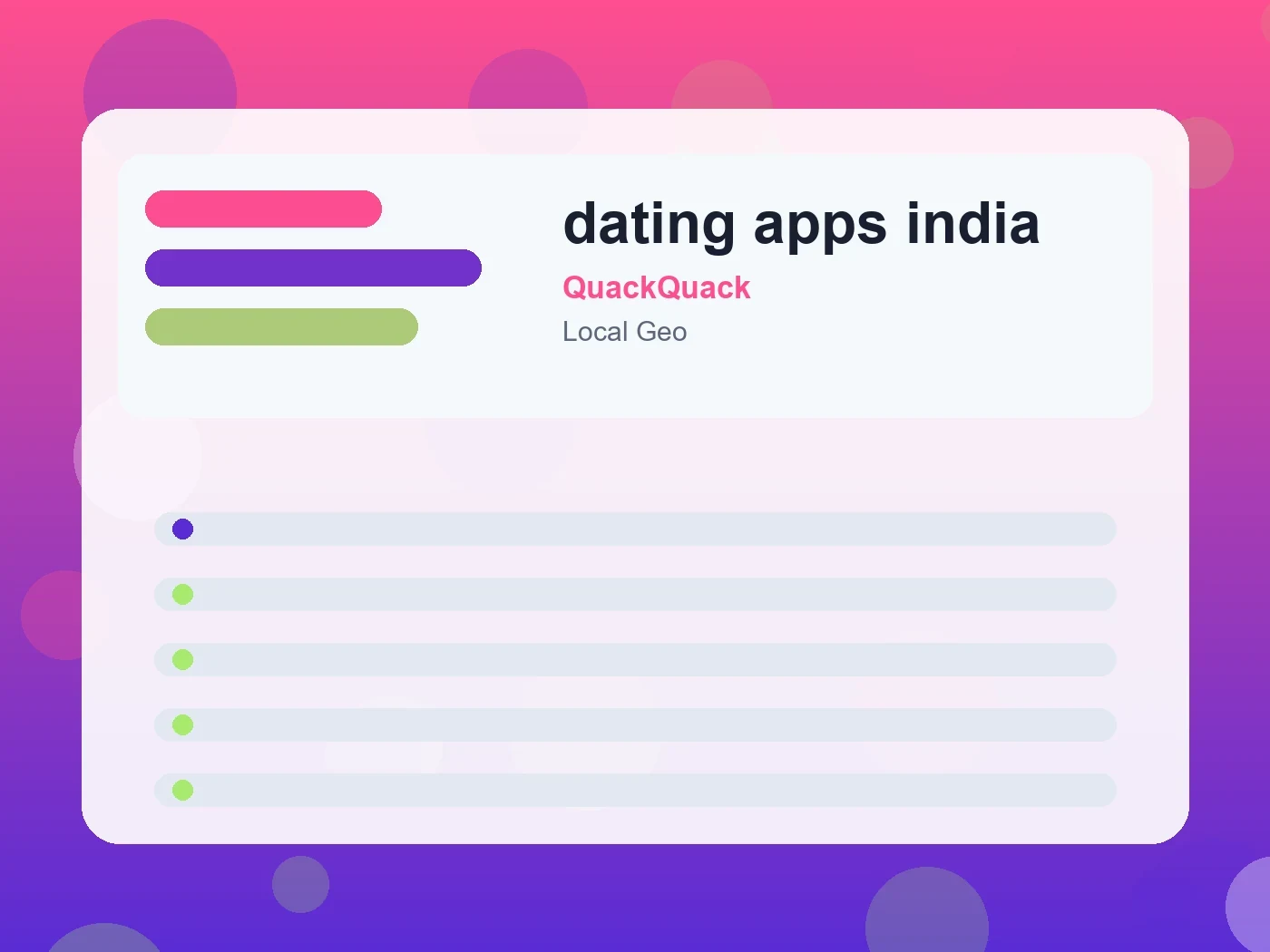 QuackQuack dating apps india guide visual