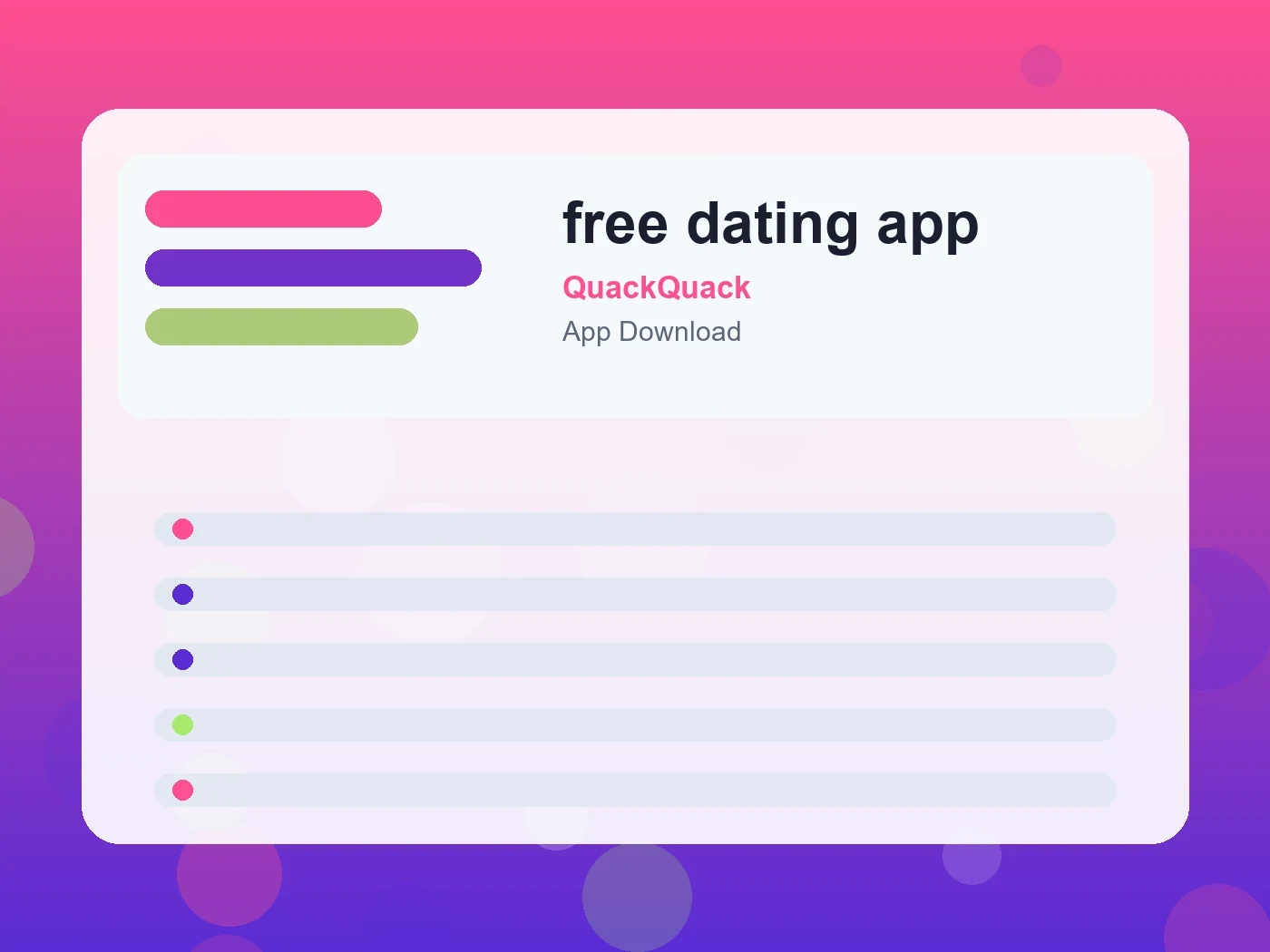 QuackQuack free dating app guide visual
