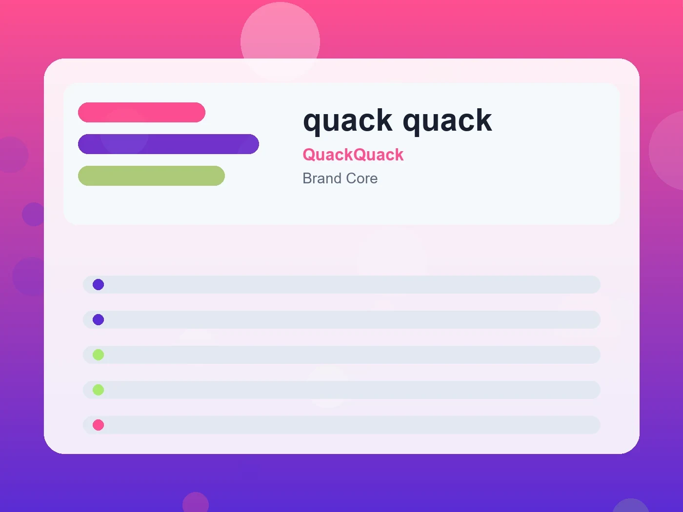 QuackQuack quack quack guide visual