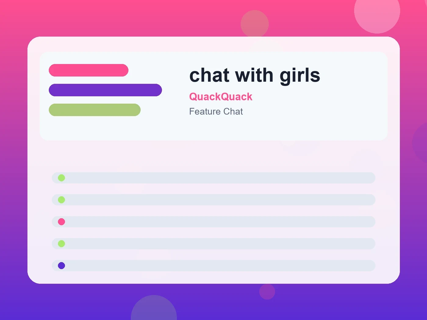 QuackQuack chat with girls guide visual