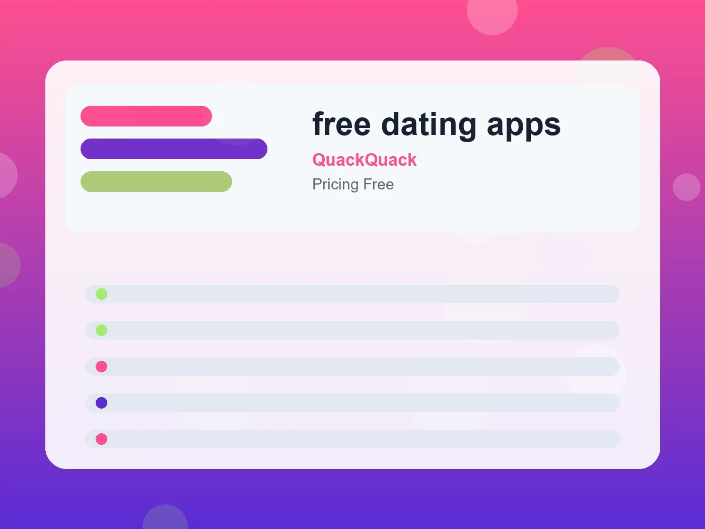 QuackQuack free dating apps guide visual