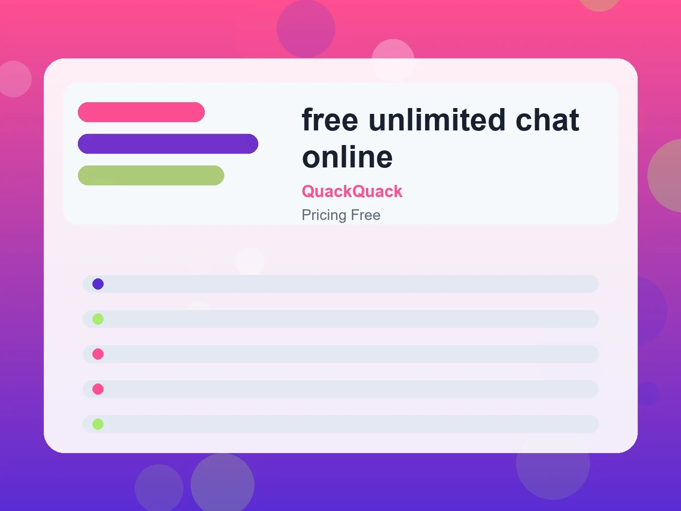 QuackQuack free unlimited chat online guide visual