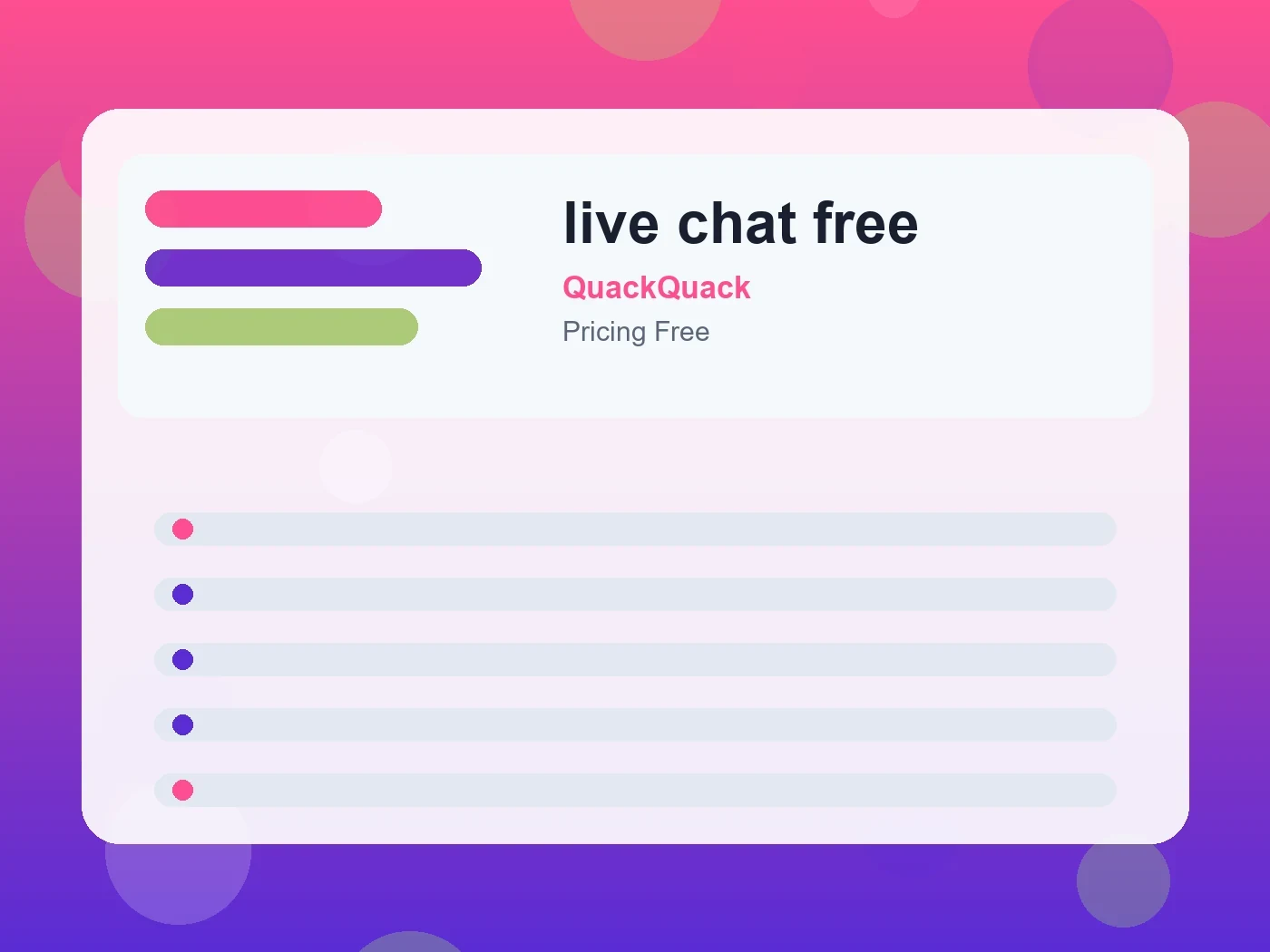 QuackQuack live chat free guide visual