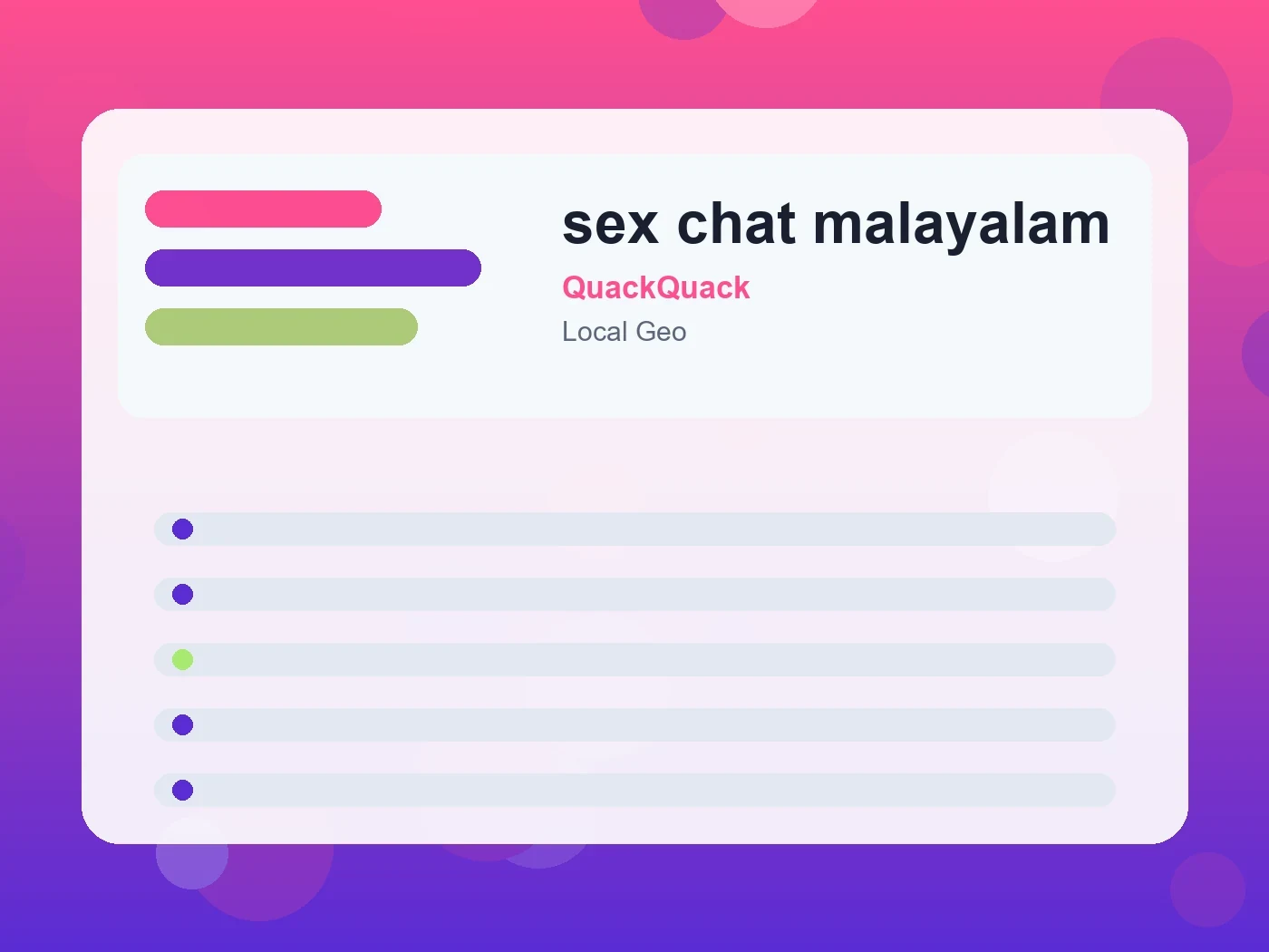 QuackQuack sex chat malayalam guide visual
