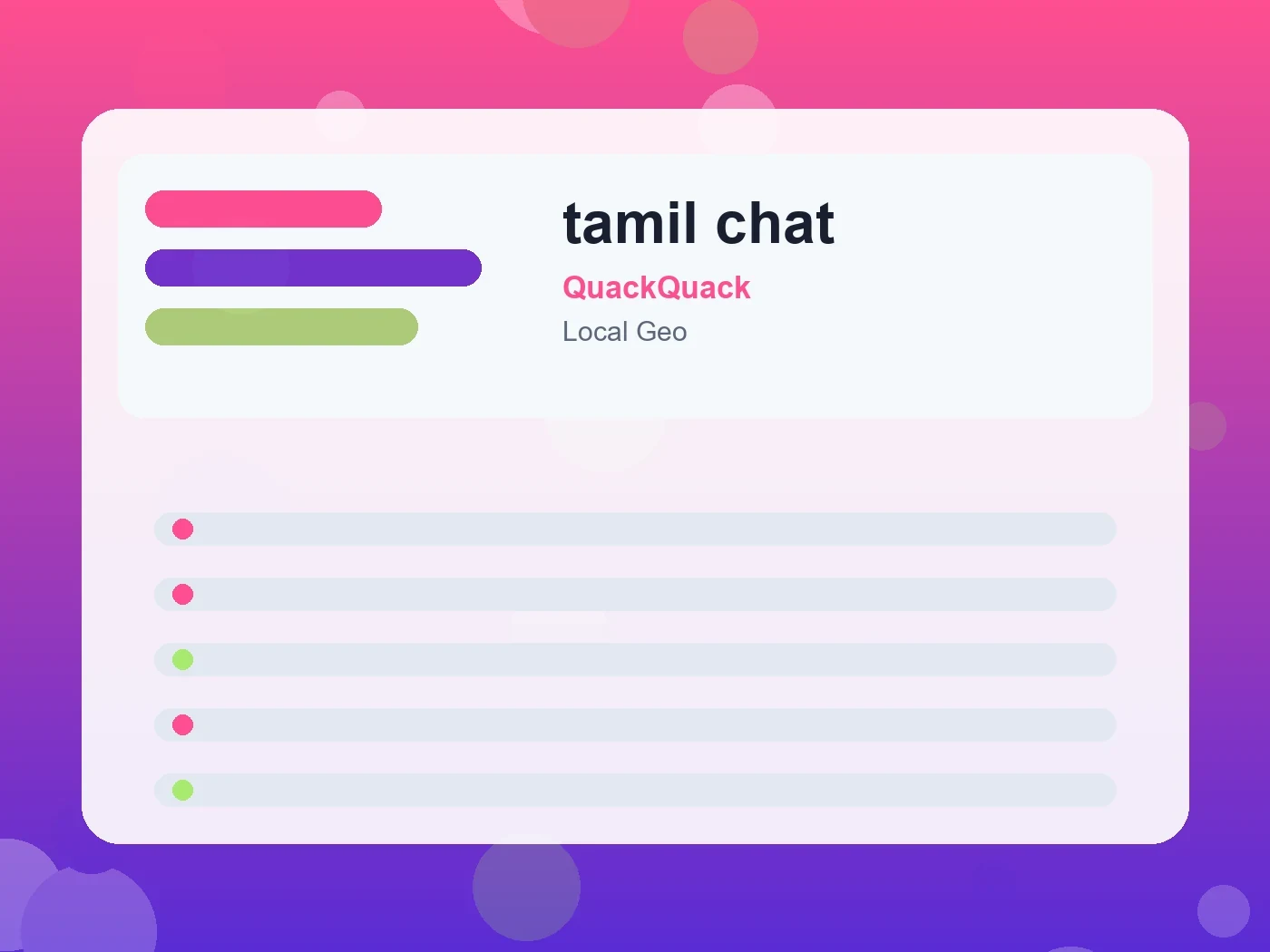 QuackQuack tamil chat guide visual