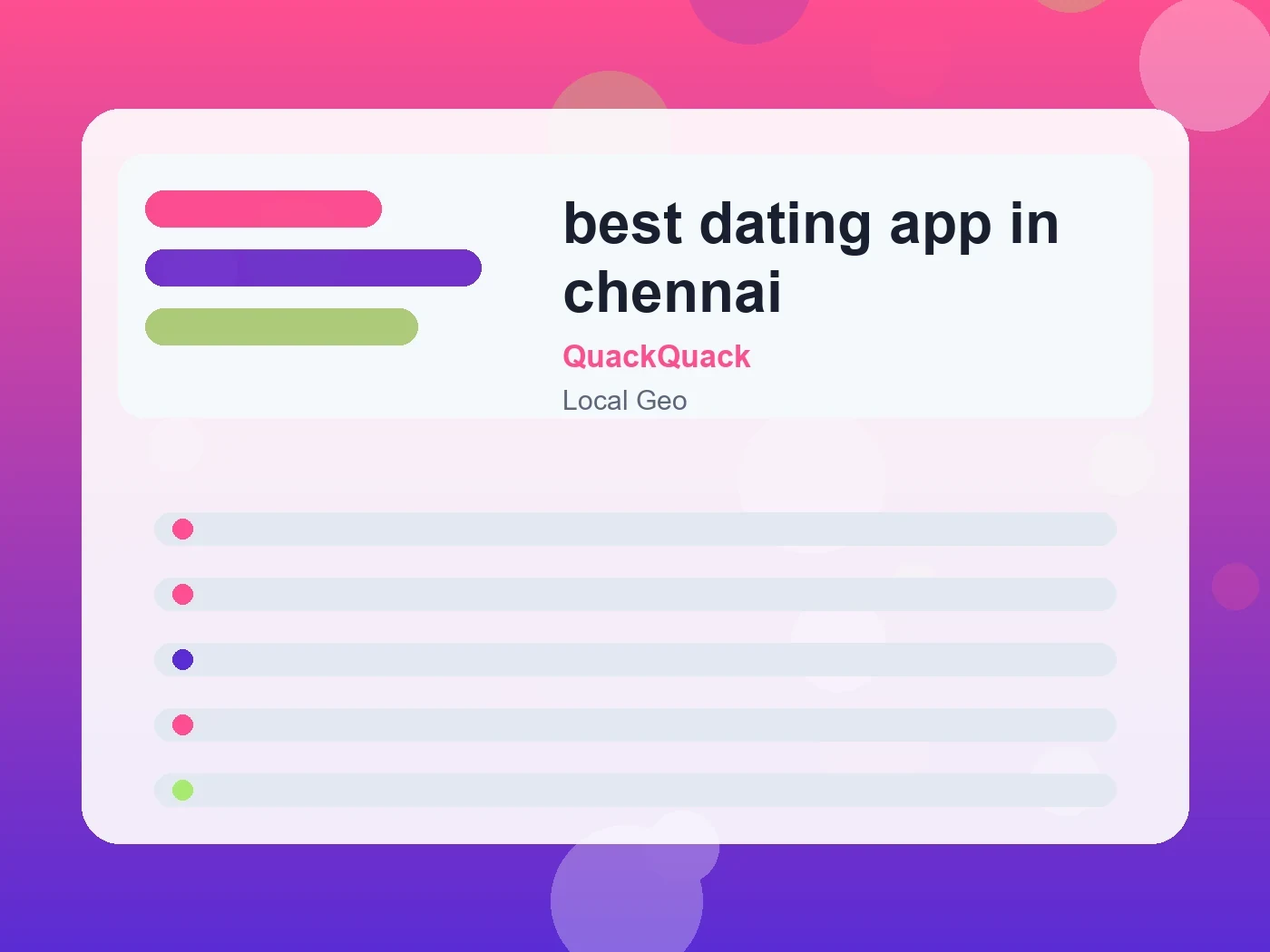 QuackQuack best dating app in chennai guide visual