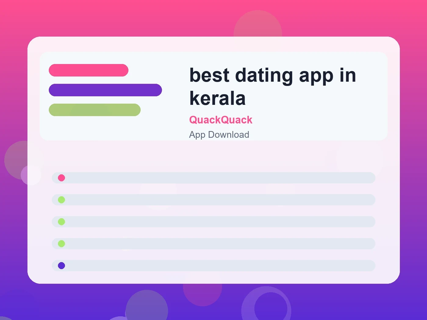 QuackQuack best dating app in kerala guide visual