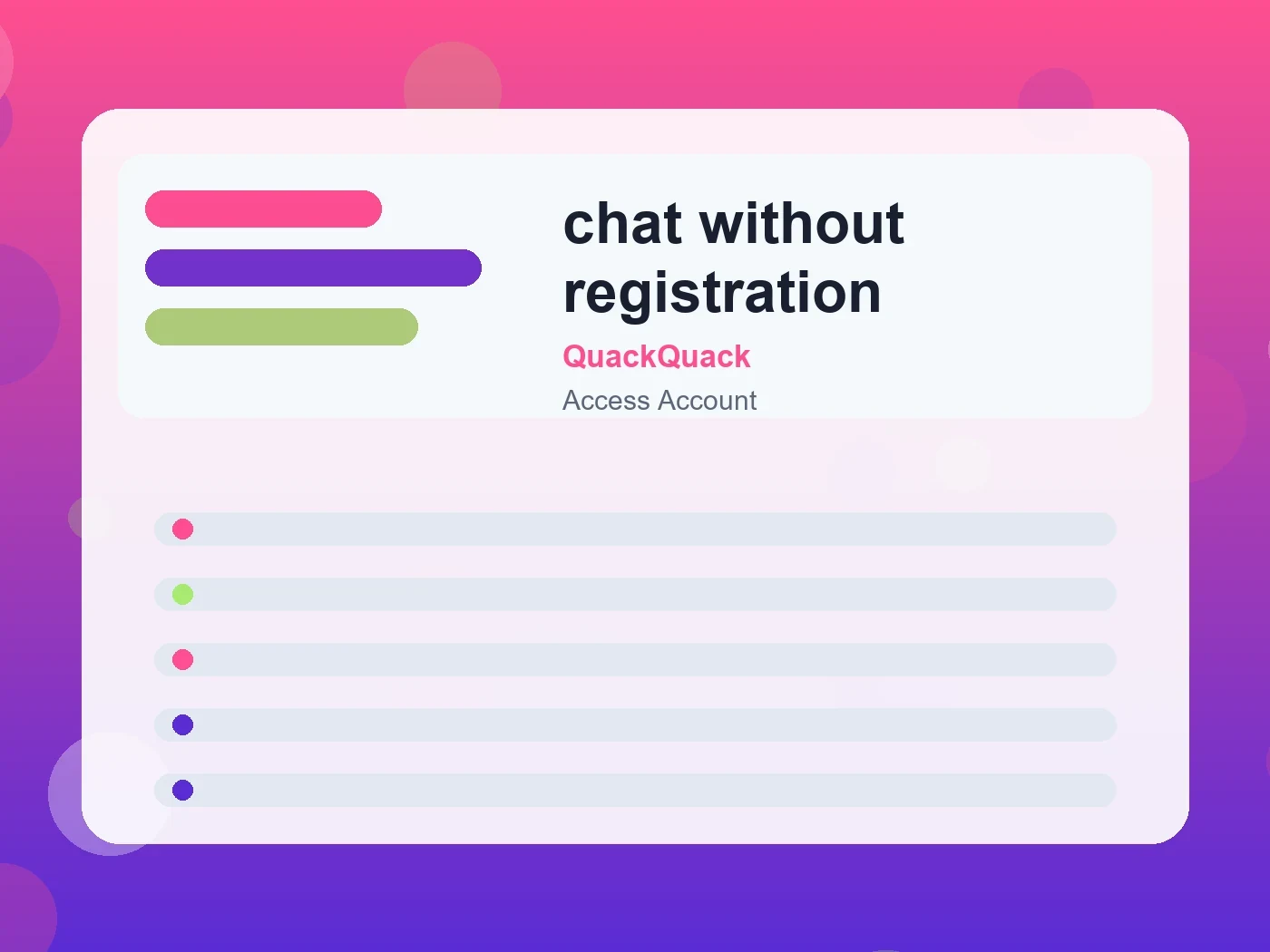 QuackQuack chat without registration guide visual