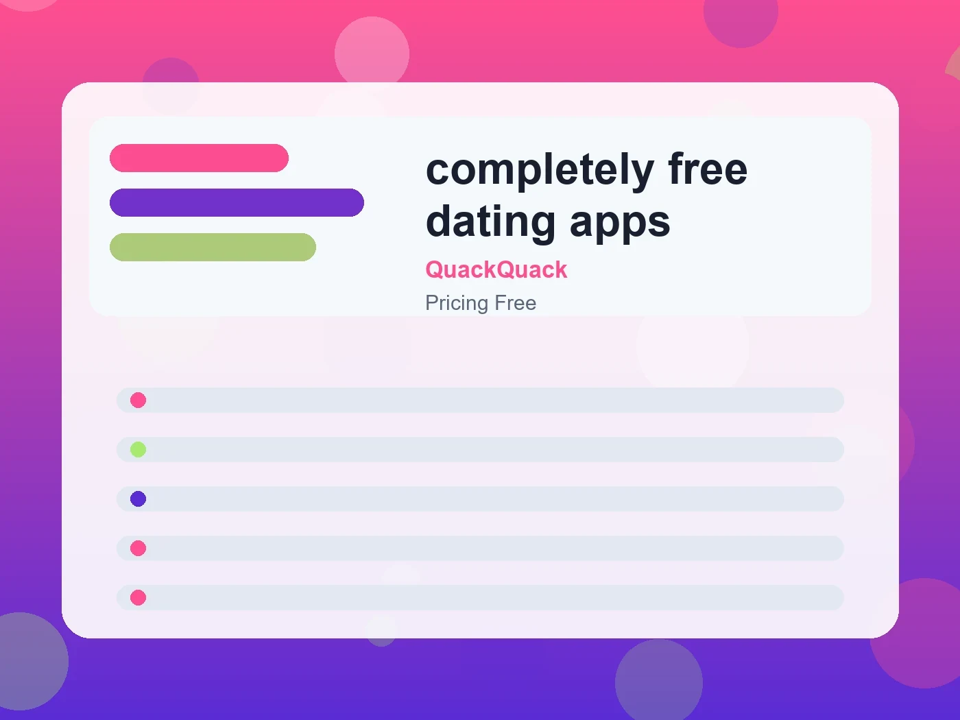 QuackQuack completely free dating apps guide visual