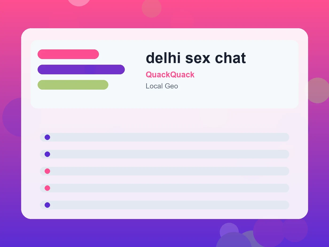 QuackQuack delhi sex chat guide visual