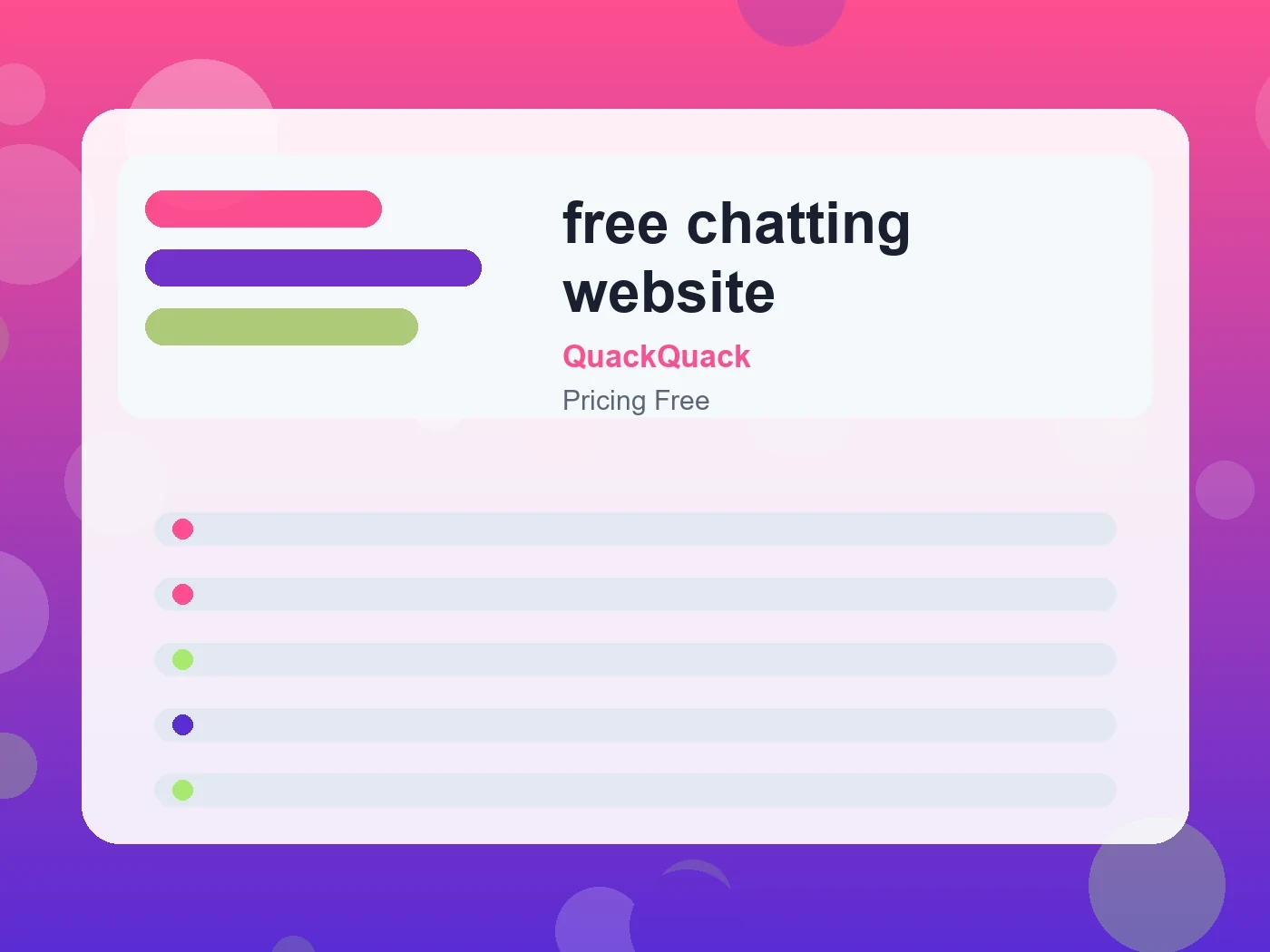QuackQuack free chatting website guide visual