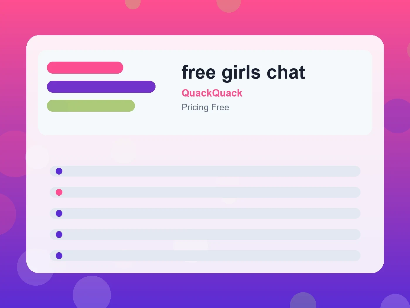 QuackQuack free girls chat guide visual