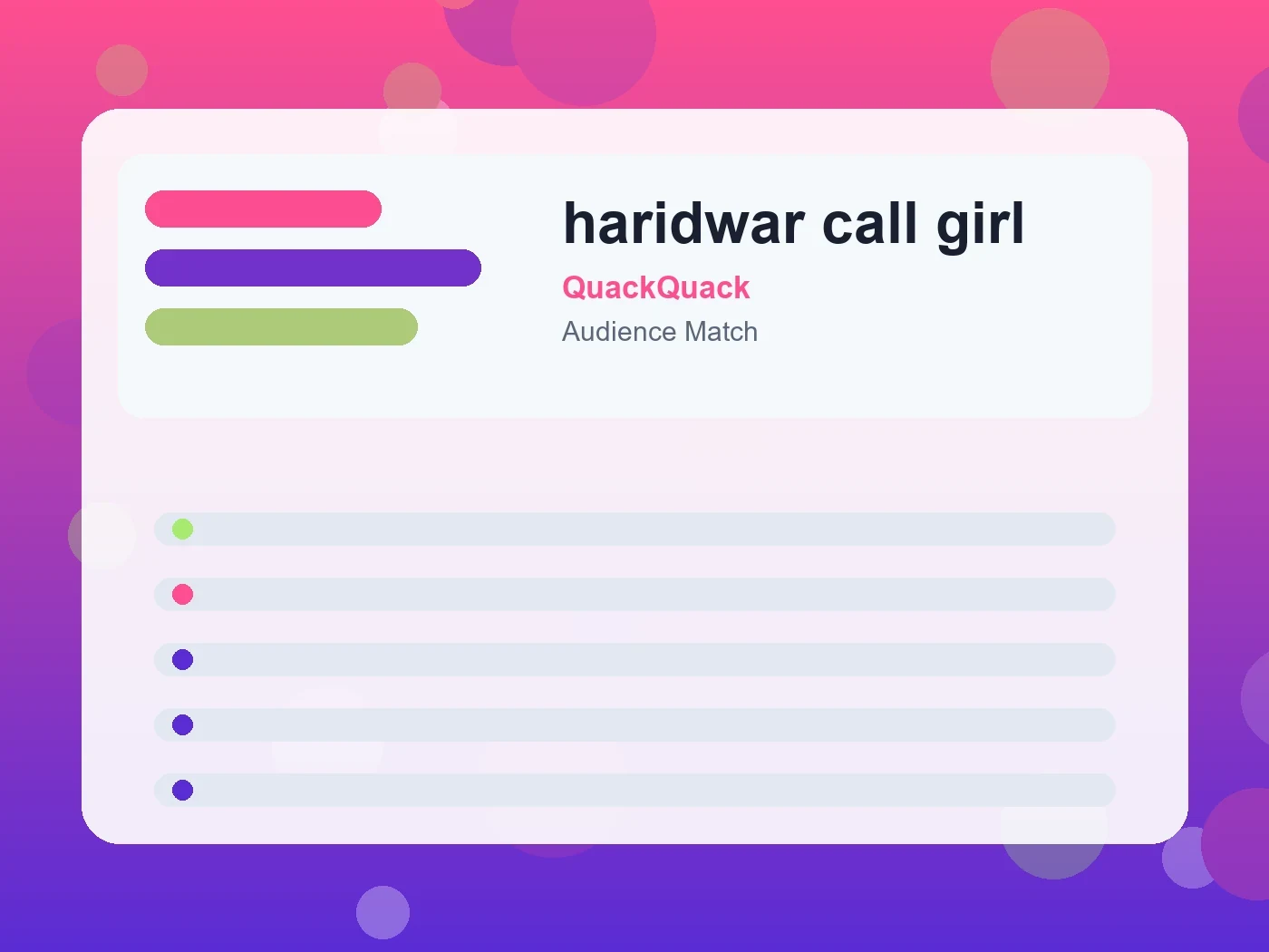 QuackQuack haridwar call girl guide visual