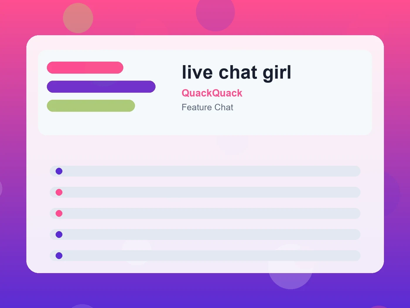 QuackQuack live chat girl guide visual