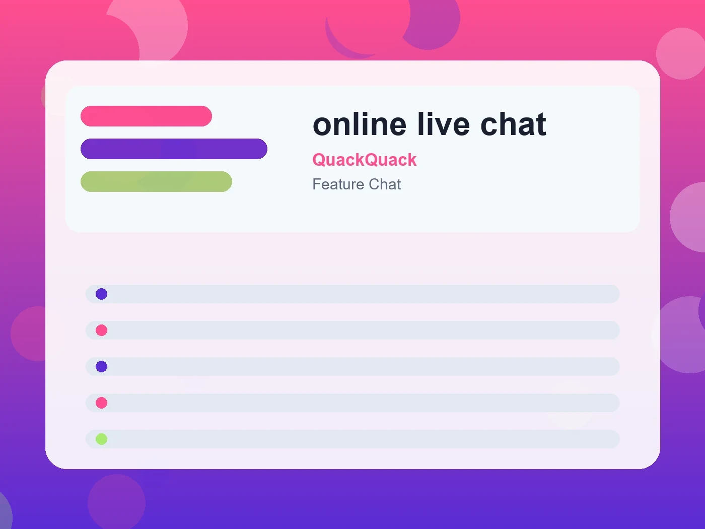 QuackQuack online live chat guide visual