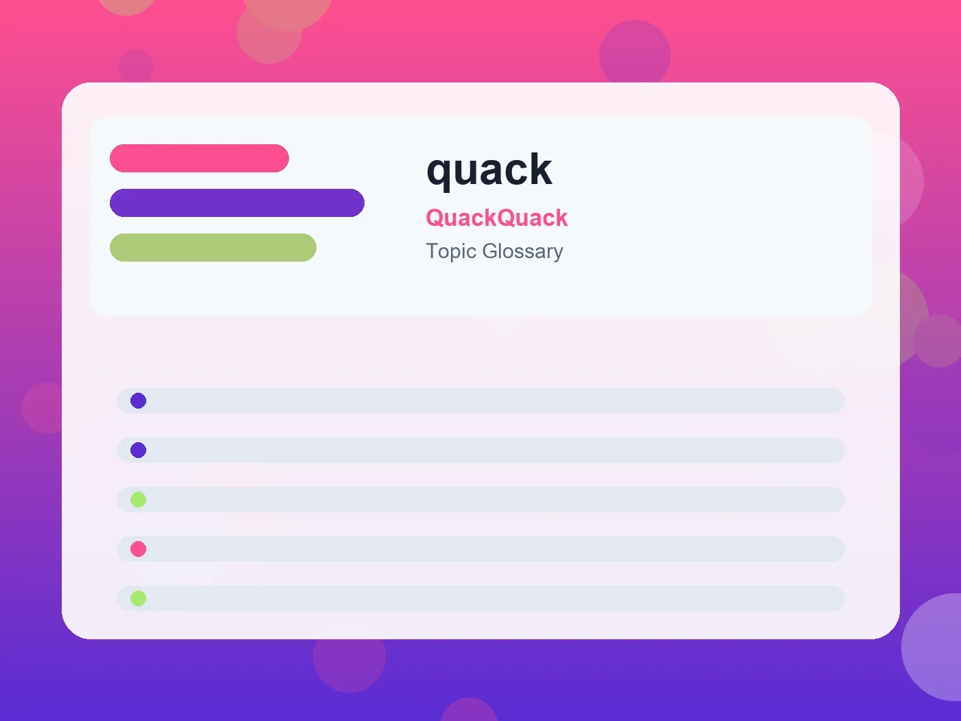 QuackQuack quack guide visual