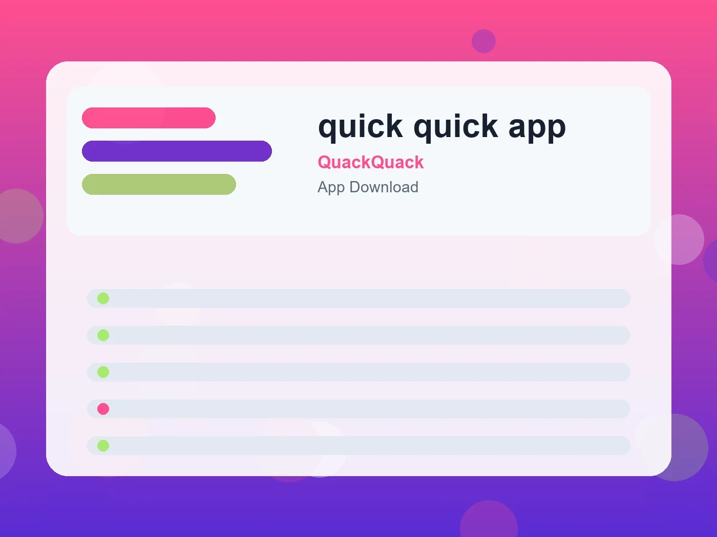 QuackQuack quick quick app guide visual