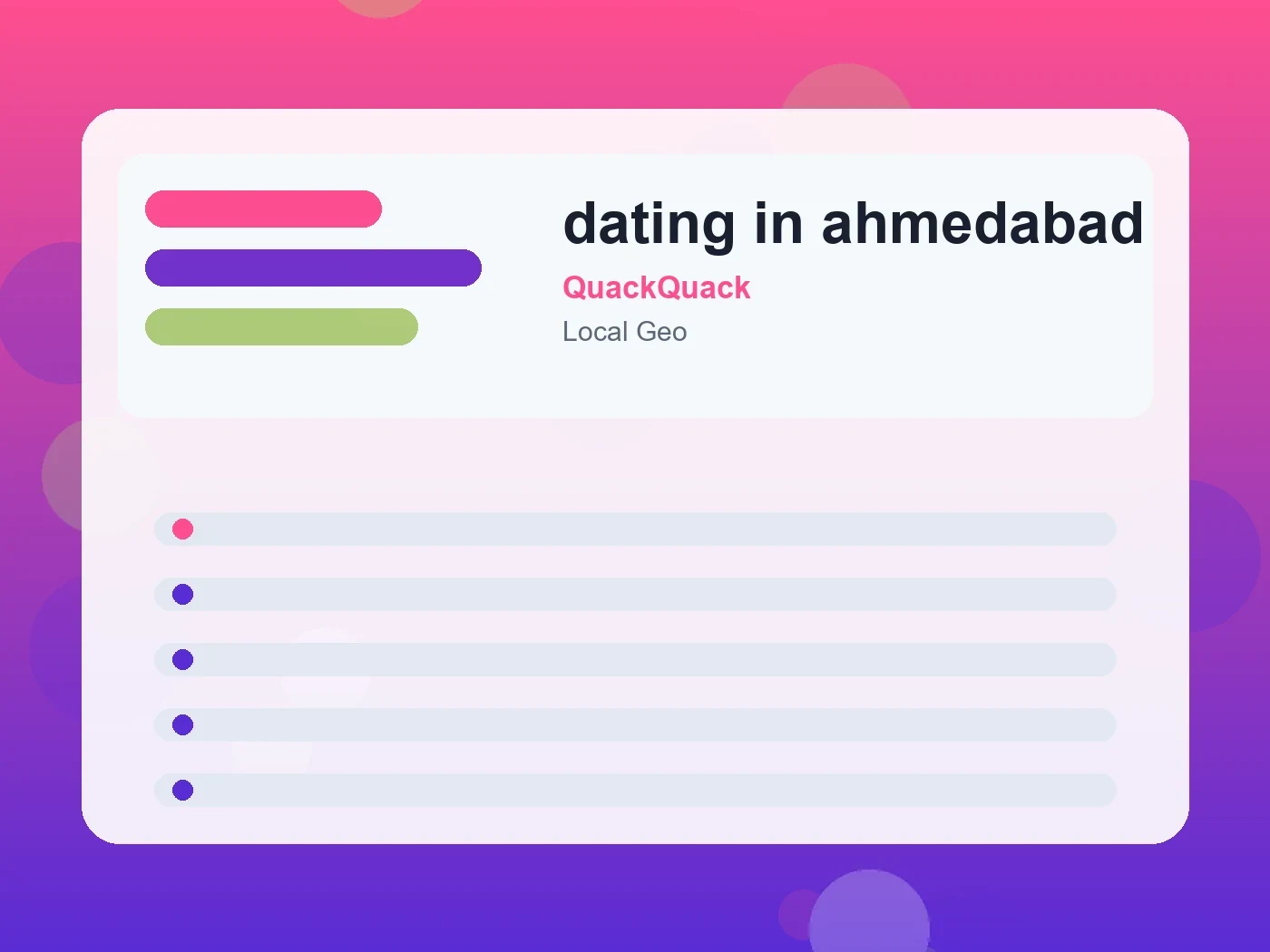 QuackQuack dating in ahmedabad guide visual