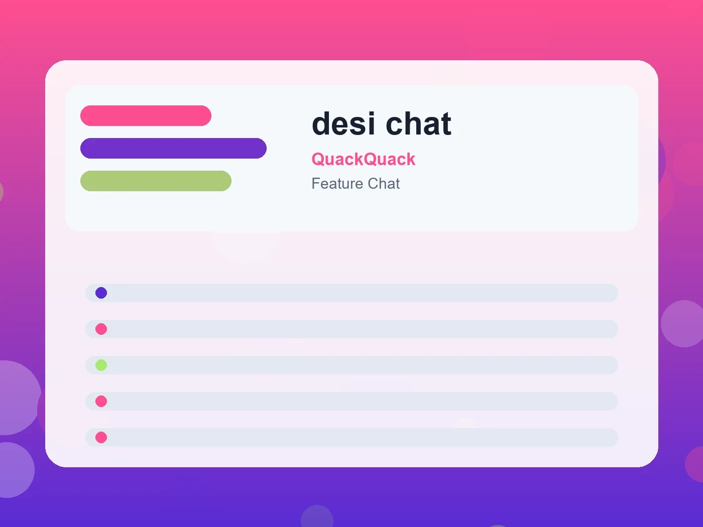 QuackQuack desi chat guide visual