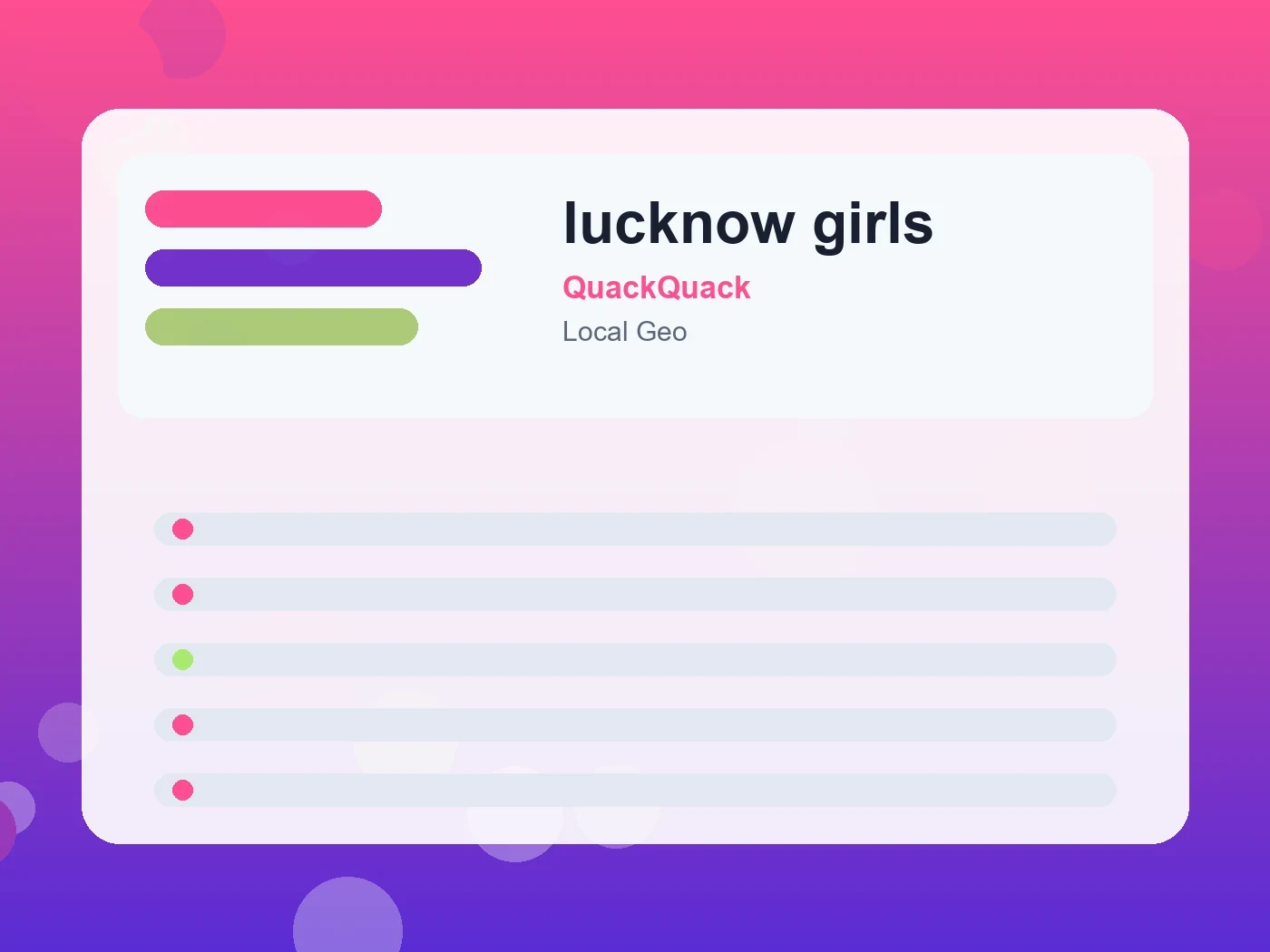 QuackQuack lucknow girls guide visual
