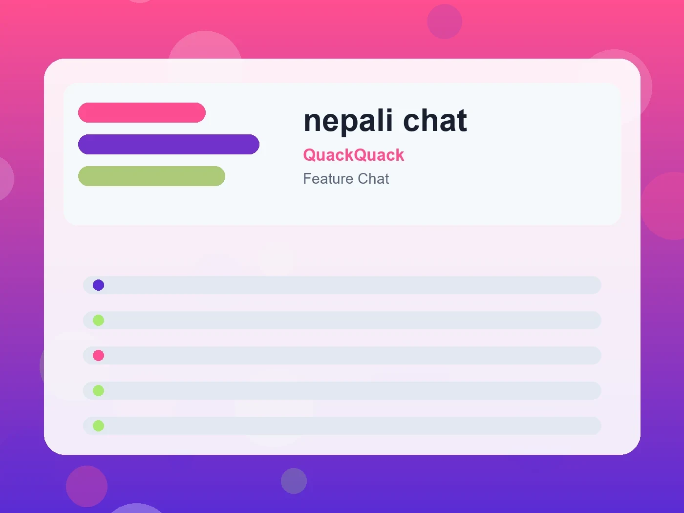 QuackQuack nepali chat guide visual