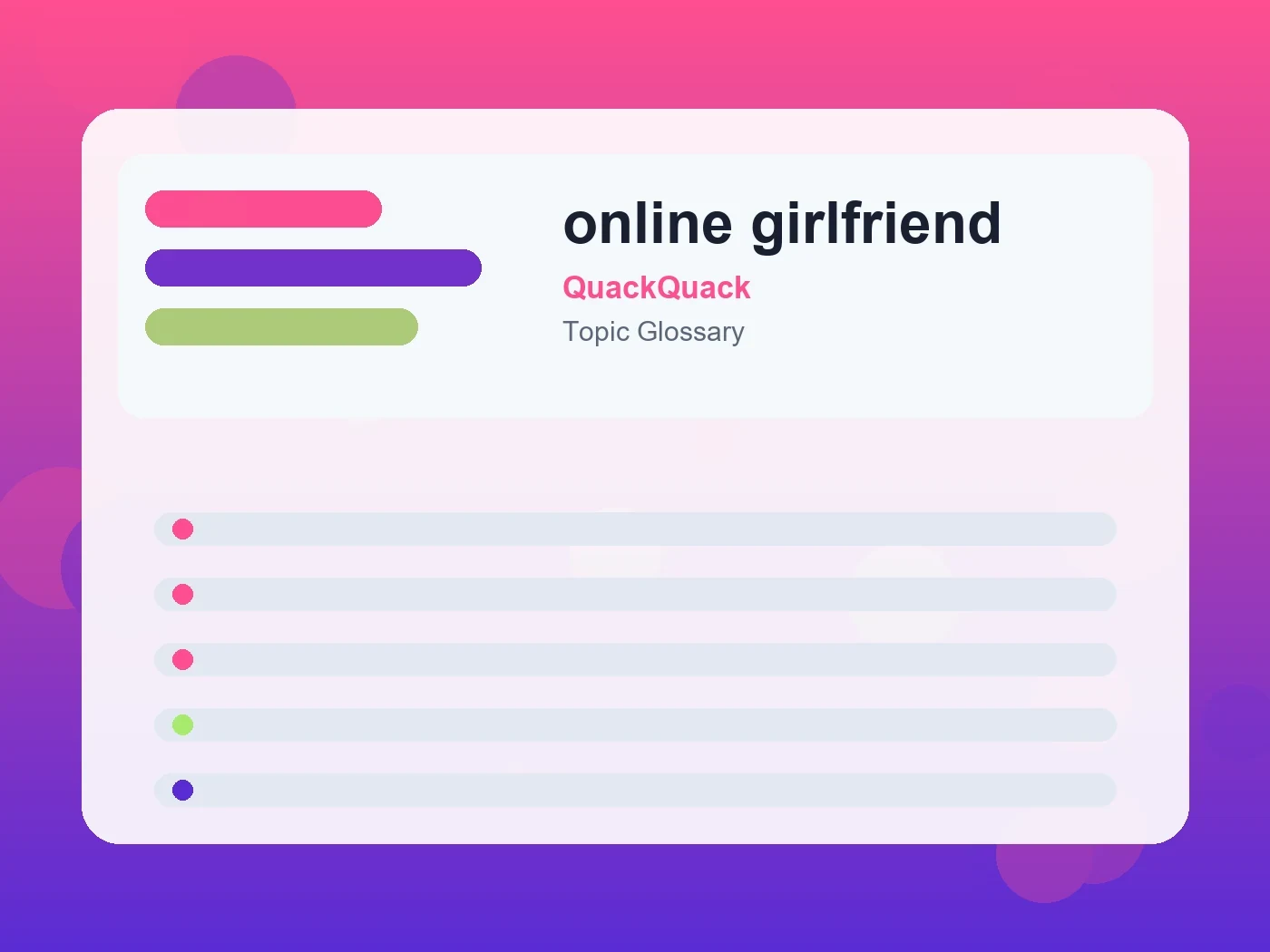 QuackQuack online girlfriend guide visual