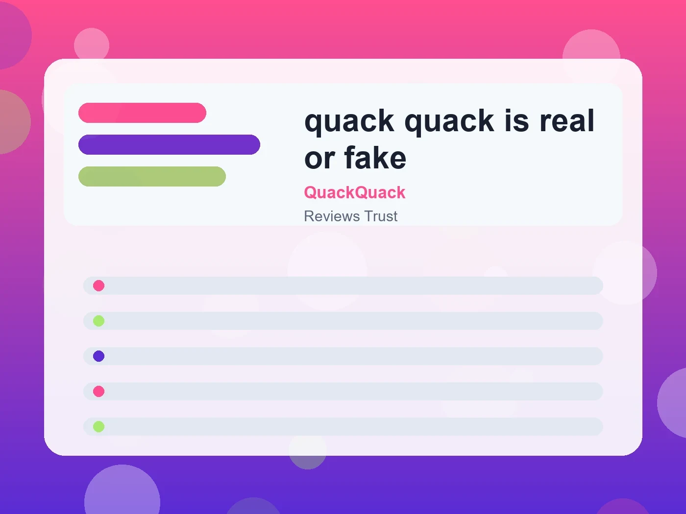 QuackQuack quack quack is real or fake guide visual