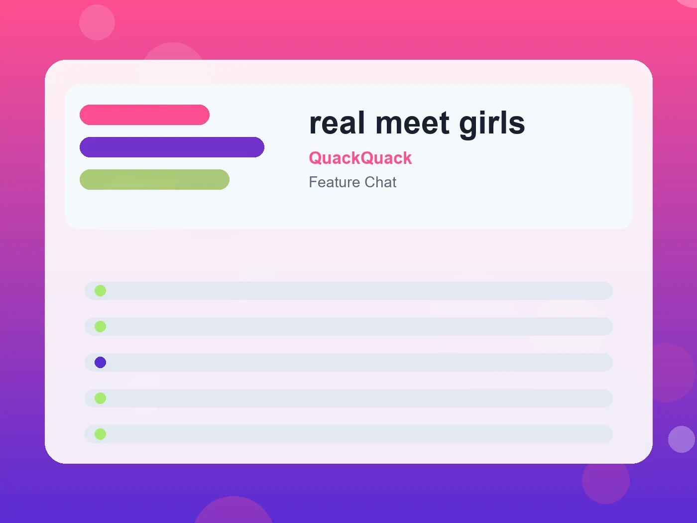 QuackQuack real meet girls guide visual