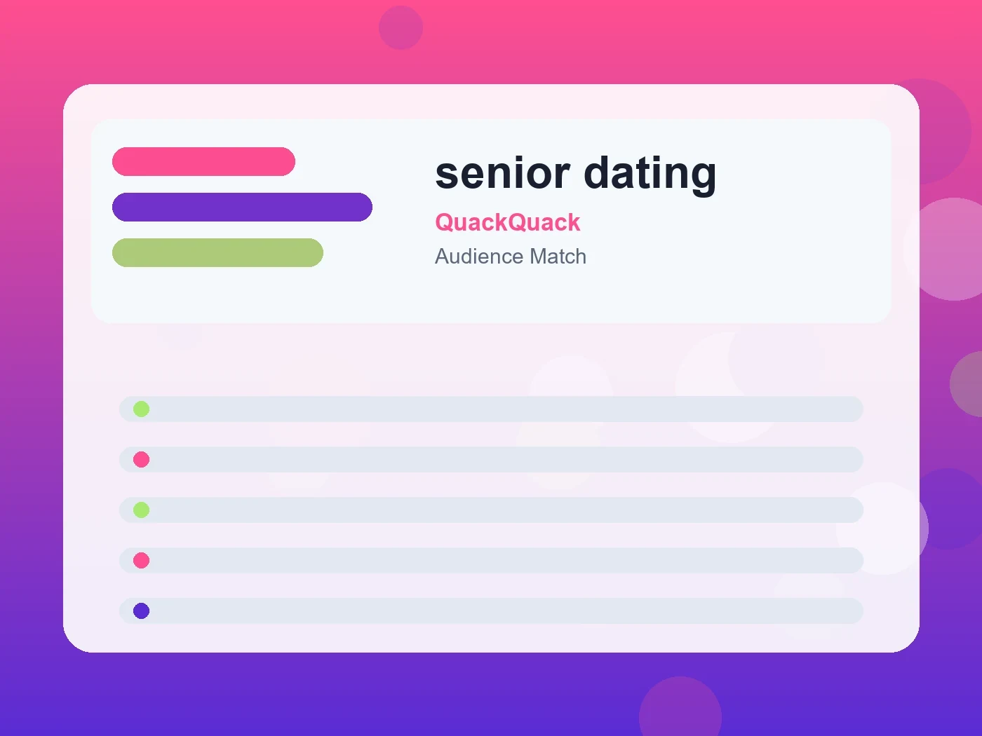 QuackQuack senior dating guide visual