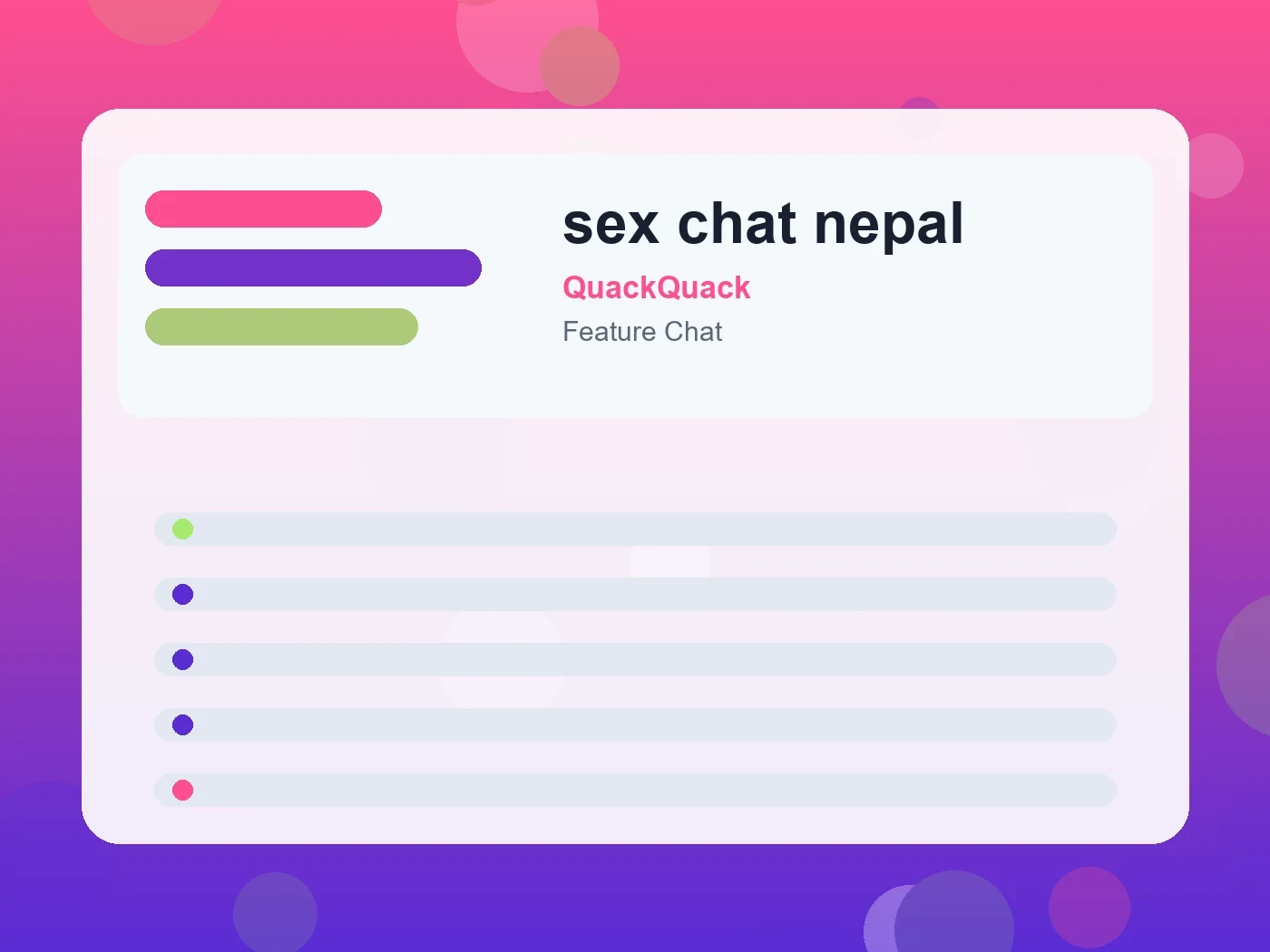 QuackQuack sex chat nepal guide visual