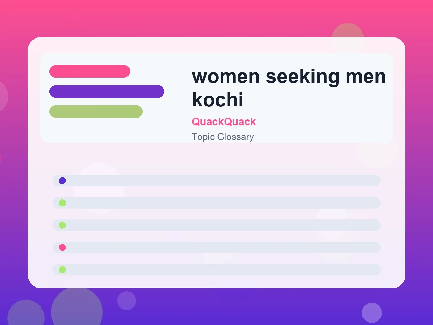 QuackQuack women seeking men kochi guide visual